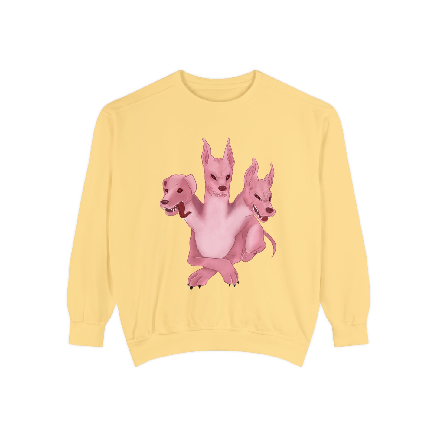 Pink 3 headed dog Sweatshirt