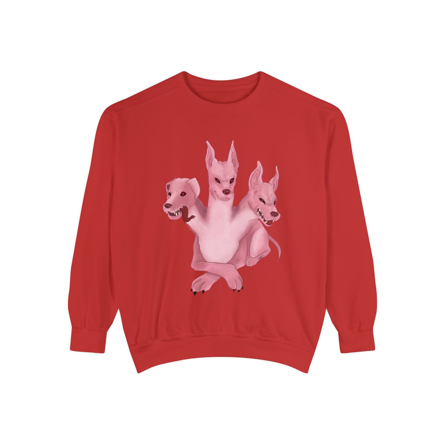 Pink 3 headed dog Sweatshirt