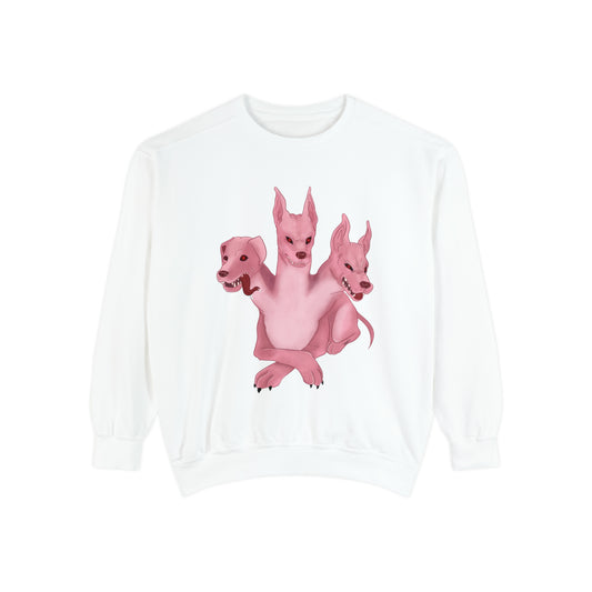 Pink 3 headed dog Sweatshirt