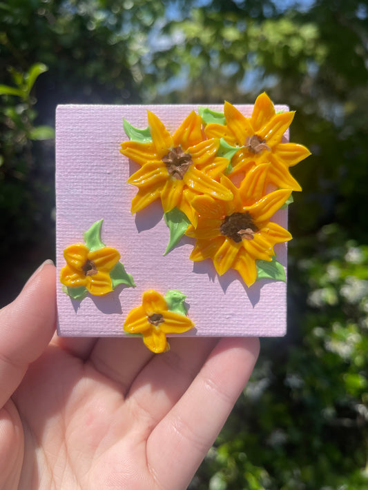 Mini 3D sunflower painting