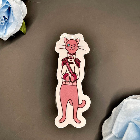 Pink cat prince sticker