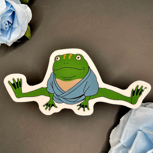 Sitting frog sticker