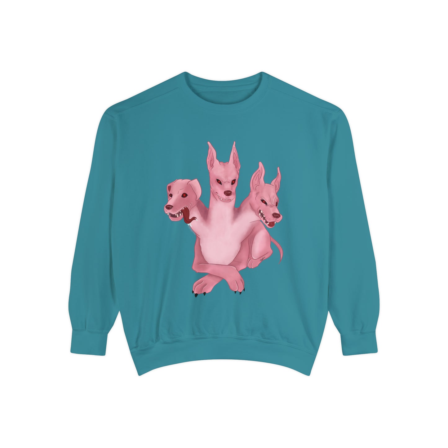 Pink 3 headed dog Sweatshirt