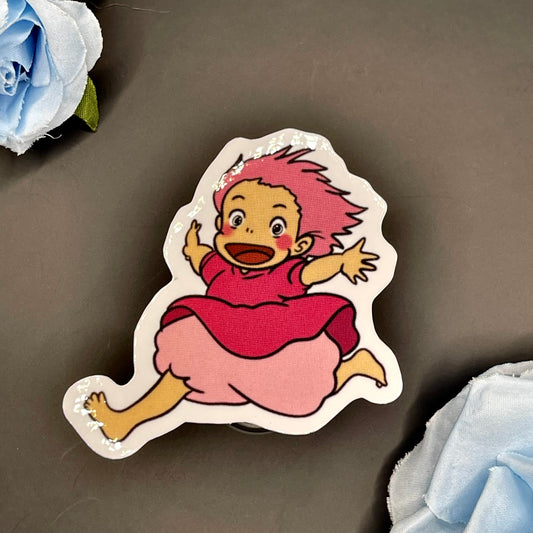 Pink girl sticker