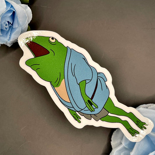 floating frog sticker