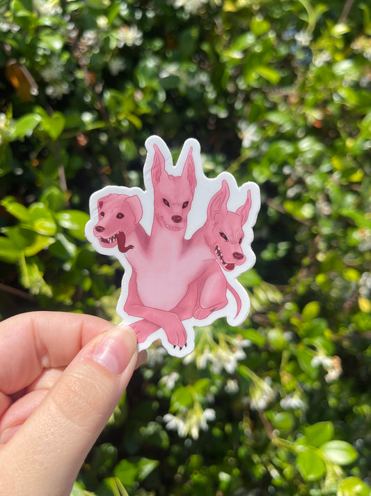 Pink Cerberus sticker