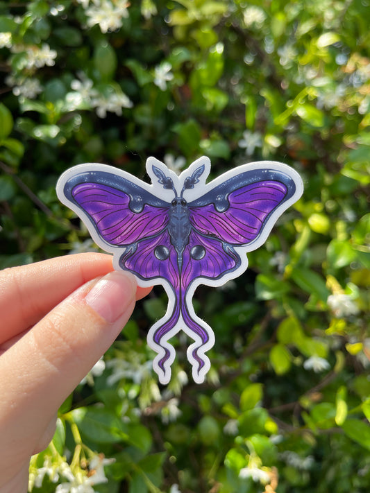 Luna moth sticker