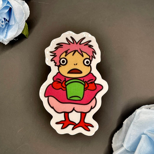 Pink chicken sticker