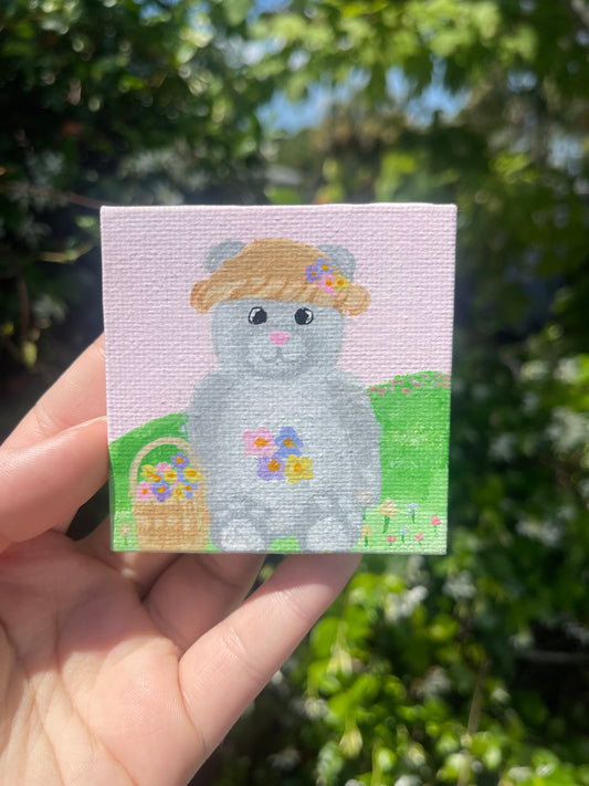 Mini flower bear painting