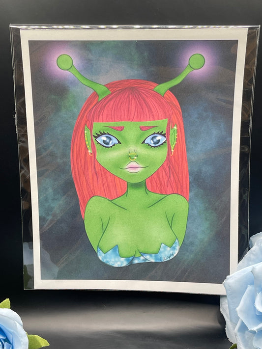 Alien girl print 👽