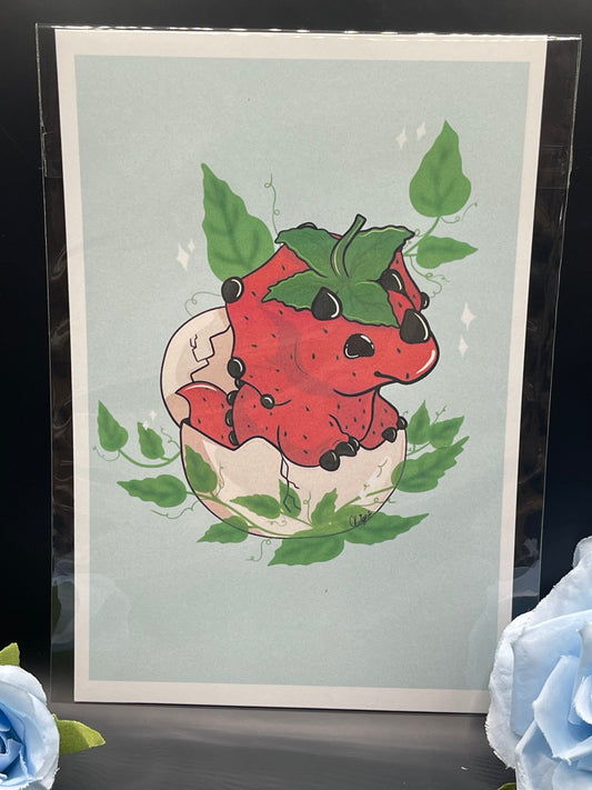 Strawberry Dino print 🦕